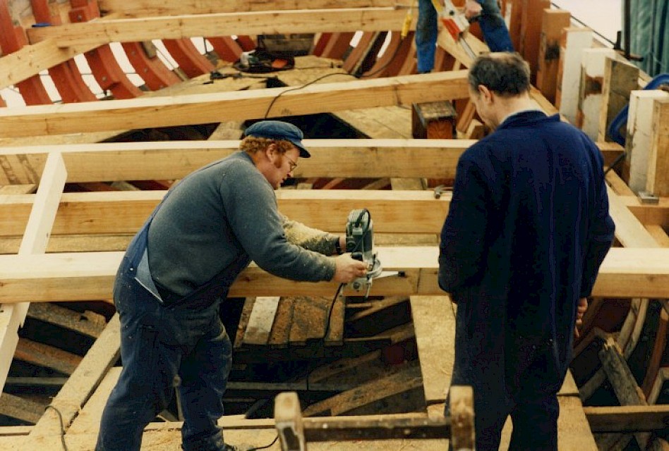 Billy Smith & Gordon Smith shaping beams