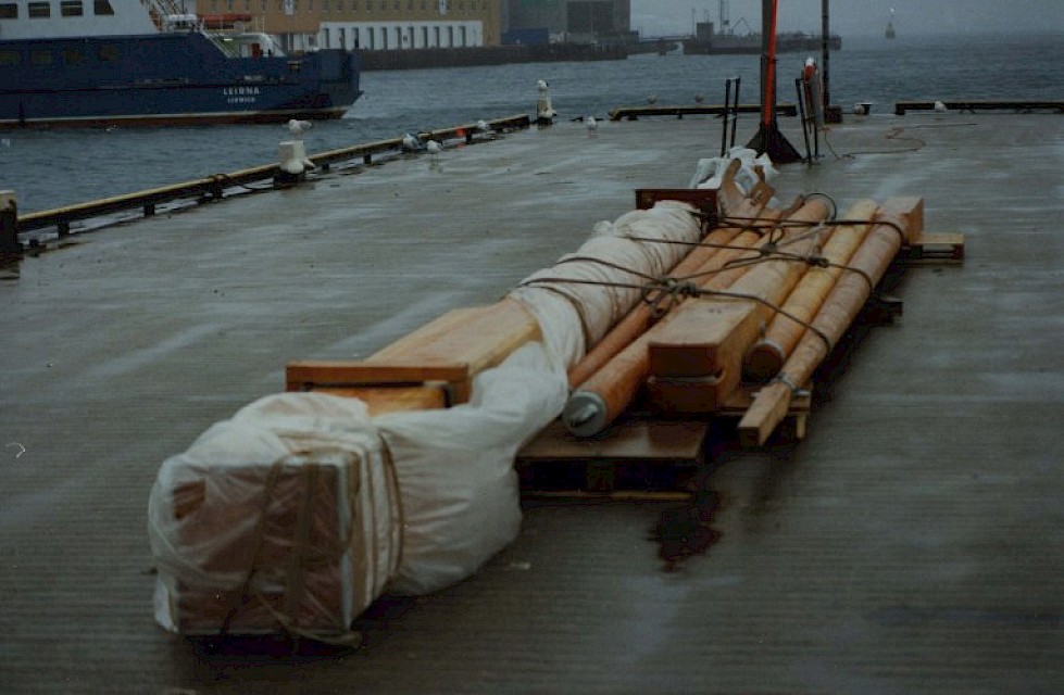 Masts on pier