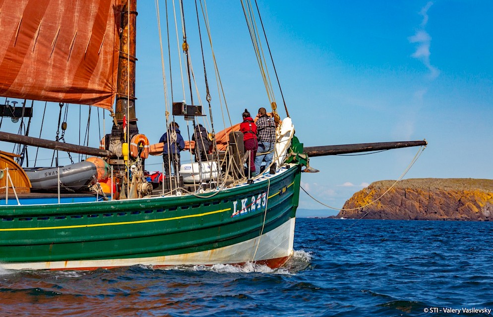 Tall Ships 2019, Swan arriving in Fredrikstad ©Sail Training International - Valery Vasilevsky