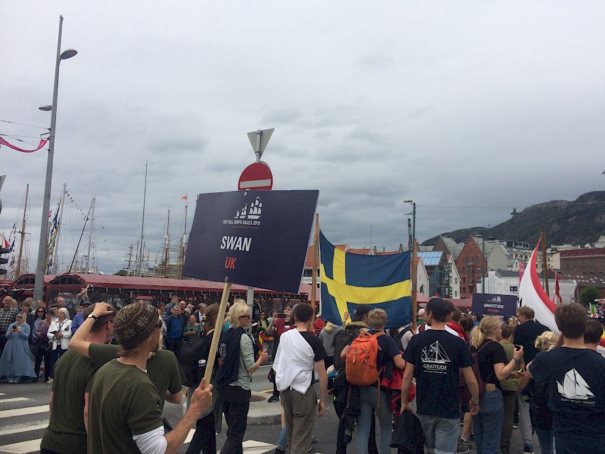 Tall Ships 2019, Swan taking part in The Crew Parade