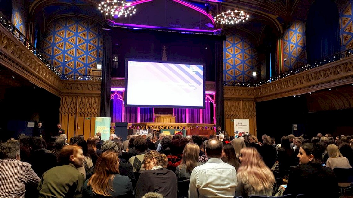 Delegates awaiting the start of the Forum, at The Hub in Edinburgh