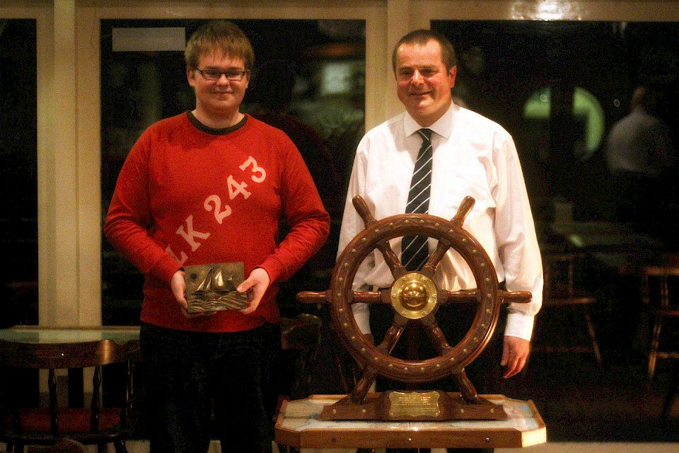 Tom Chivers, 2015 Vevoe Trophy winner, pictured with Aubrey Jamieson