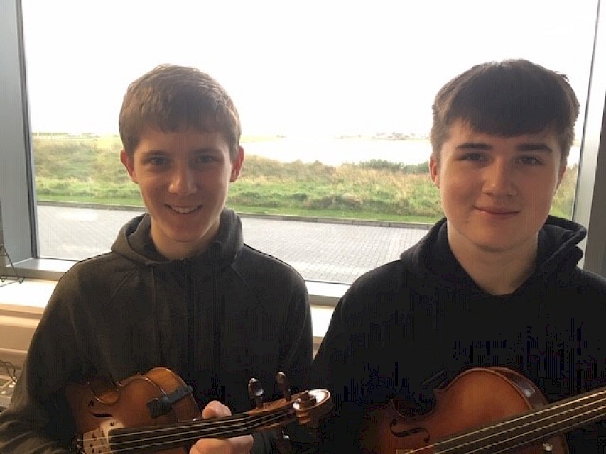 Liam Slater and Ewan Hutcheson - Two of the Swan Trust's youngest volunteers.