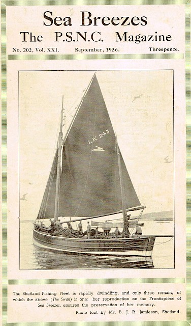 The caption to the photograph above refers to Sail Boats, the 1930's were poor years for the herring fishing in general, by 1935 Whalsay was left with just 7 large herring boats, a reduction from 30 at its peak.