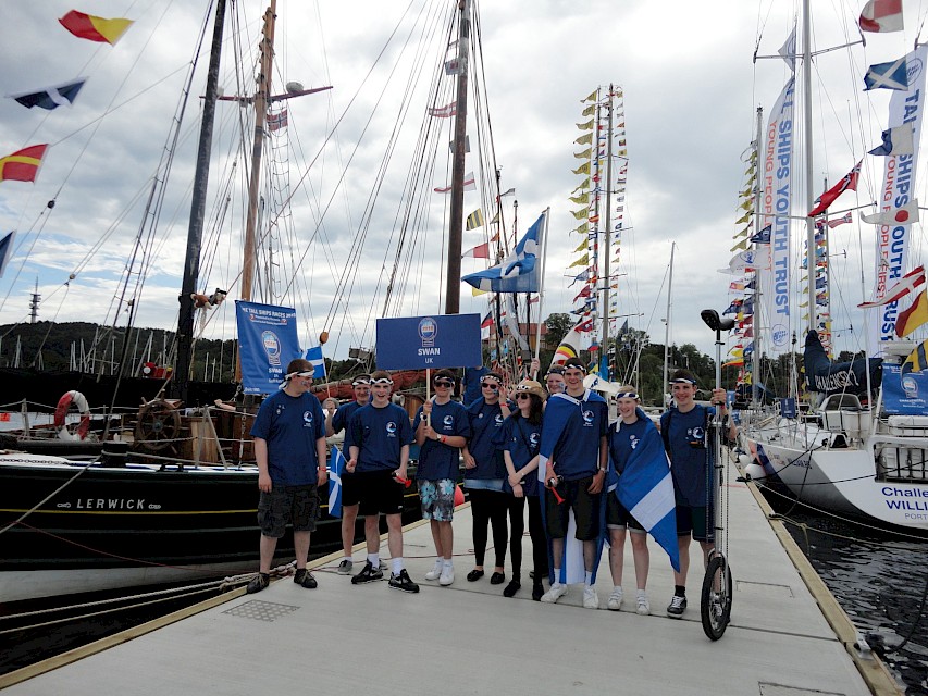 Sail Trainees alongside Swan in Hartlepool during the 2011 Tall Ships Races, the last time Shetland was a host port for the Races