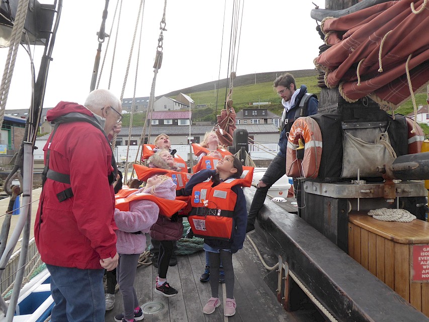 Looking up the main mast - it's a long way to hoist those sails!