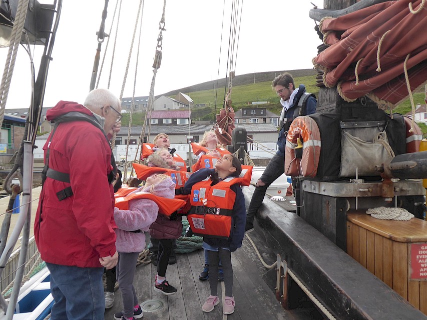 Looking up the main mast - it's a long way to hoist those sails!