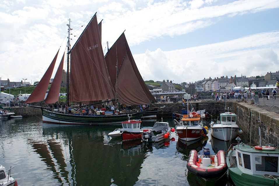 The Swan in Portsoy, attending a previous Scottish Traditional Boat Festival