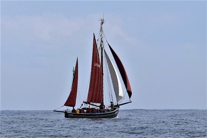 The Swan sailing off the Uists in 2019 Image: Robert Malcolm Kay