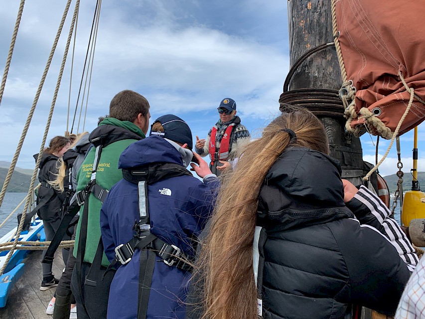 Swan Skipper, Maggie Adamson, briefing trainees