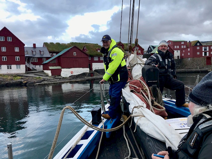 Ian crewing on a trip to Faroe