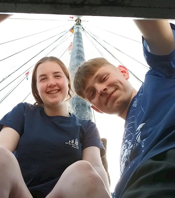 Vaila with fellow trainee Arthur, following their arrival in Harlingen