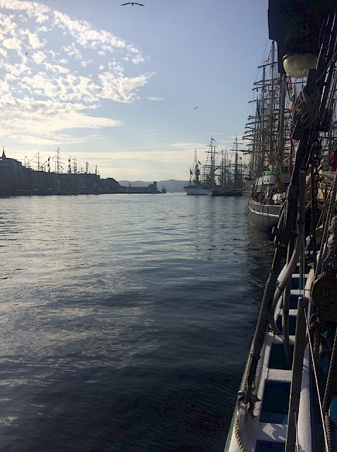 View from Swan whilst in port during Tall Ships Races 2019.