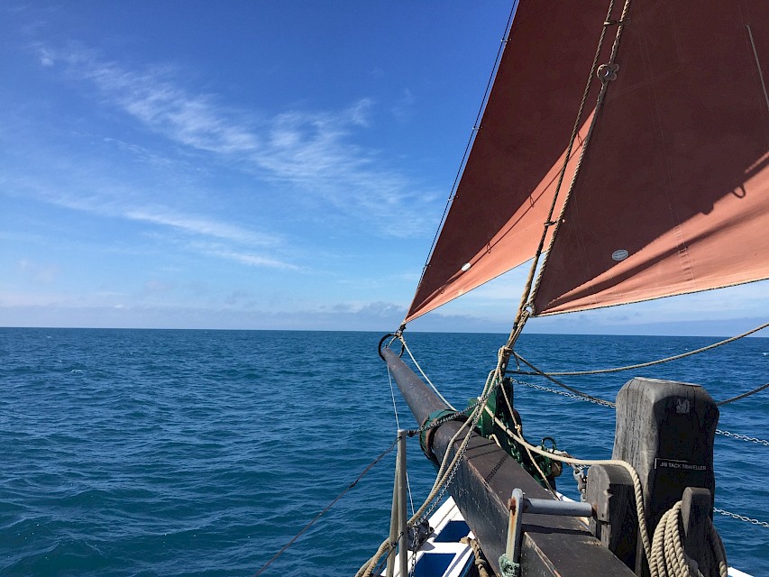 View out over the bowsprit