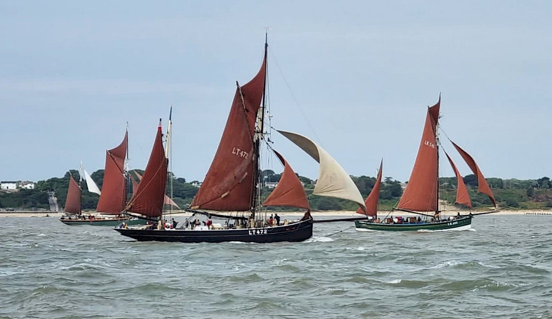 Swan taking part in the Excelsior Centenary Smack Race. Image Lowestoft RNLI