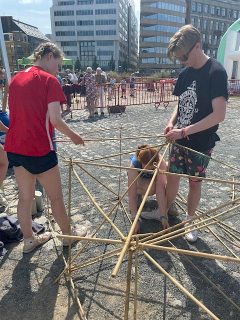 Trainees taking part in onshore activities during Tall Ships Races 2022