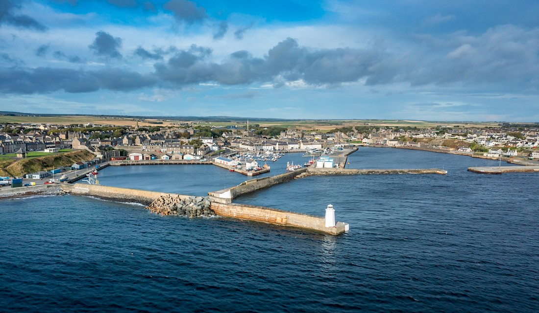 Wick Harbour - Image: VisitScotland - Airborne Lens